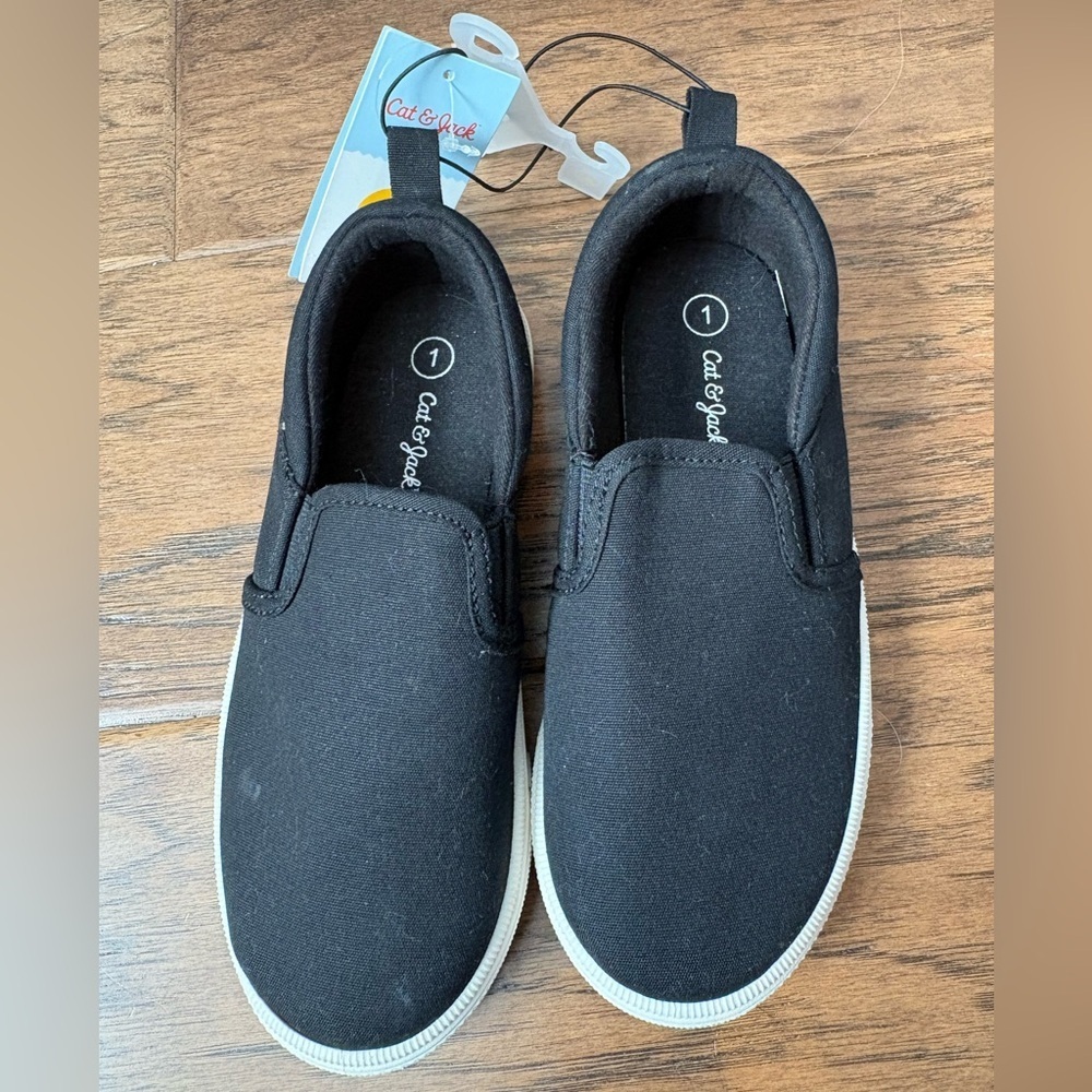 Cat & Jack Black Slip-On Canvas Sneakers for Kids
